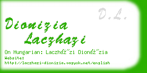 dionizia laczhazi business card
